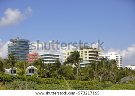 Residential condos in Miami far shot