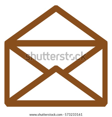 Vector Illustration of Envelope Icon in Brown
