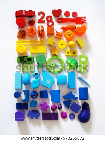 Children's toys. The colors of the rainbow                               