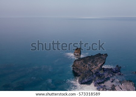 Picture of sea shore with long exposure. 
