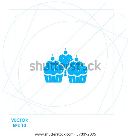 Cupcake  icon. Vector design.