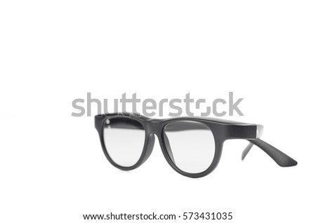 3D Glasses For Television Isolated On White Background