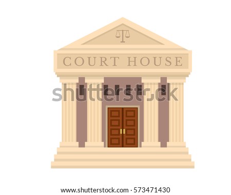 Modern Flat Commercial Government Office Building, Suitable for Diagrams, Infographics, Illustration, And Other Graphic Related Assets - Court House