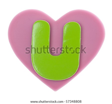 Love You Conceptual Image.  Isolated on White with a Clipping Path.
