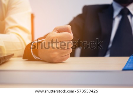 businessman working on negotiation to sign contract with partners at meeting room 
