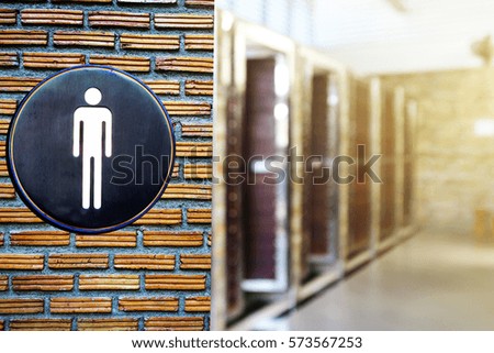 public toilet signs of man
