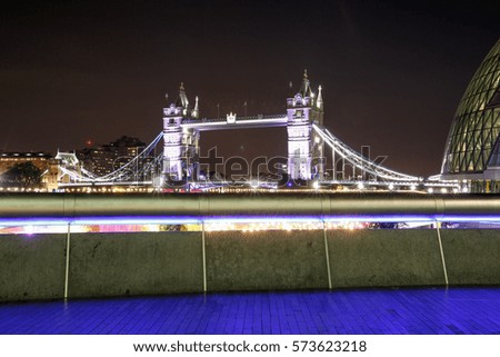 Tower Bridge in London at Night 