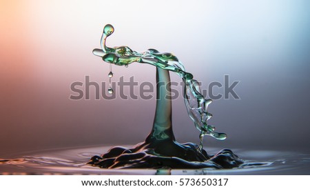 Green water splash