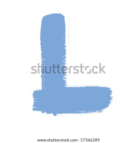 L - Colorful alphabet  isolated over the white background