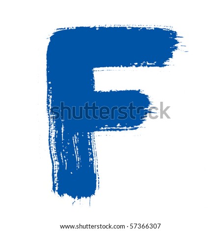 F - Colorful alphabet  isolated over the white background
