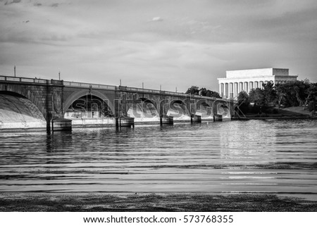 Memorial Bridge to Lincoln Memorial Washington DC