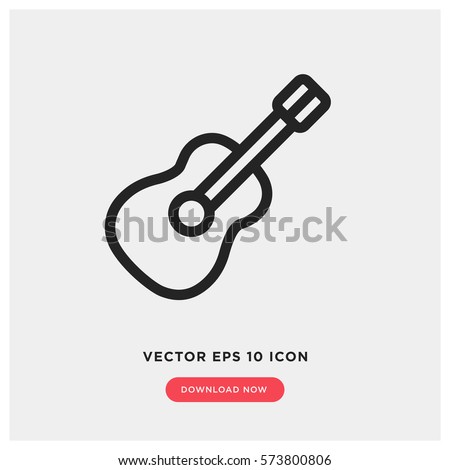 Guitar vector icon, music instrument symbol. Modern, simple flat vector illustration for web site or mobile app