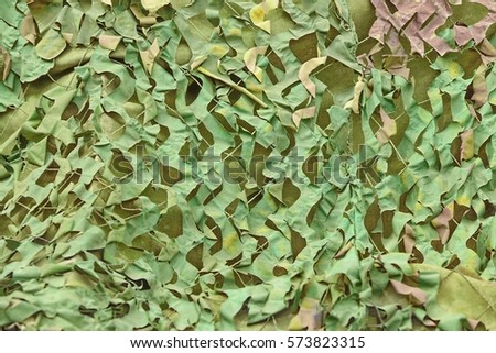 Army Military Weathered Masking Camouflage Net Background, Mask Net Tarp Seamless Isolated Texture. Protective Khaki Disguise Surface. War Engineering Structure Defense Military Vehicle Or Equipment