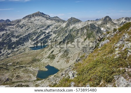Argirovo and Mitrovo lakes - view from Dzhano Peak,  Pirin mountain, Bulgaria