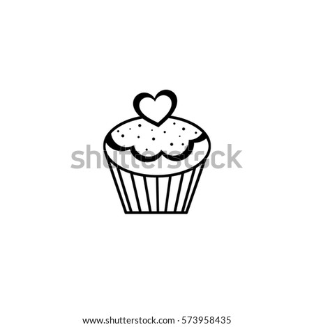 Cupcake - heart