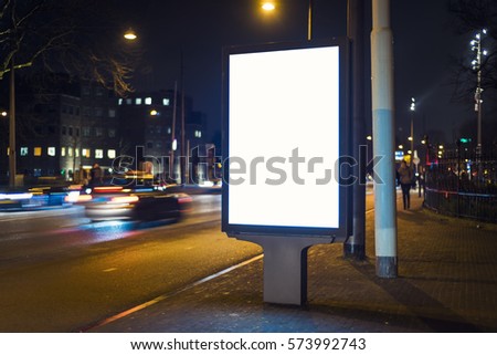 outdoor advertising billboard Royalty-Free Stock Photo #573992743