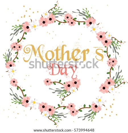 Mother's Day Holiday card with flowers