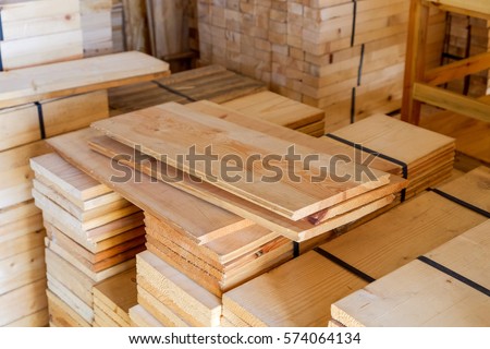 Rain tree wood (softwood)  processing plants in the timber for the use and sale. Royalty-Free Stock Photo #574064134