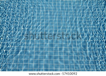 Swimming pool with blue tiles