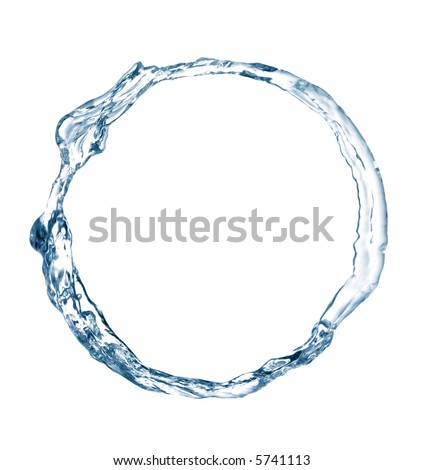 Ring of water. Picture was made in a studio