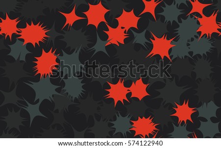 Seamless pattern. Asymmetric star. Chaos of colors. Fashion camouflage.