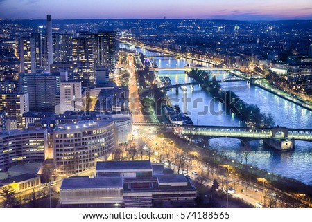 Paris at night Royalty-Free Stock Photo #574188565