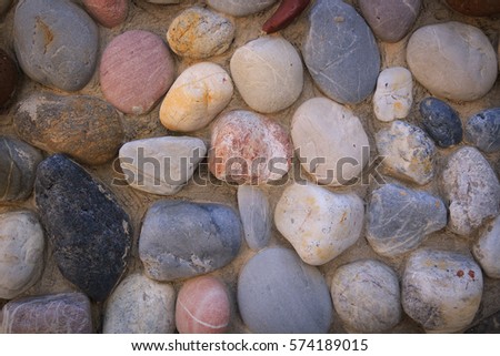 texture of small stones row, for graphic background