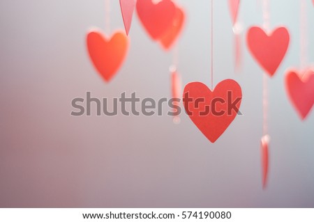 hearts decoration, abstract background