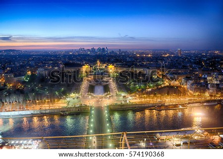 Paris city lights Royalty-Free Stock Photo #574190368