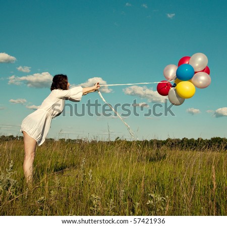 Girl whith balloons