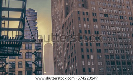 New York City Apartment Building in Soho with view of One World Trade Center