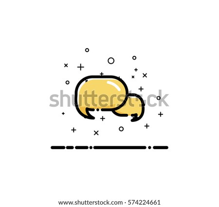 Speech bubble icon. Single high quality outline symbol for web design or mobile app. Thin line sign for design logo. Black outline pictogram on white background
