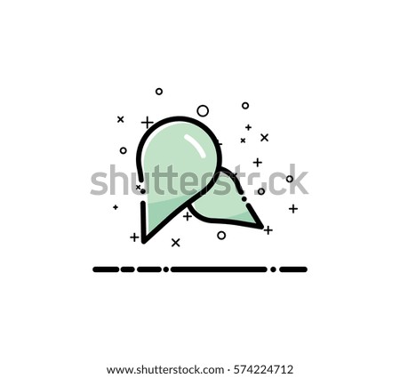 Speech bubble icon. Single high quality outline symbol for web design or mobile app. Thin line sign for design logo. Black outline pictogram on white background