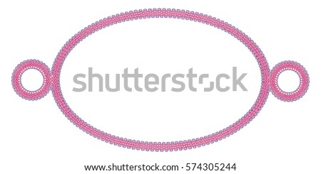 Vector decorative rosette for diploma or certificate. Template. Vector illustration.