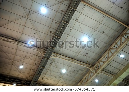 roof structure in big shopping mall
