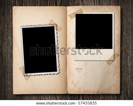 Vintage photo album, with copy space, clipping path.