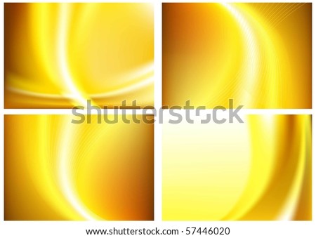 set of honey background. yellow and orange colors. vector