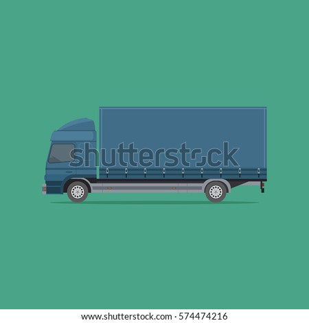 Vector illustration Delivery Cargo truck.