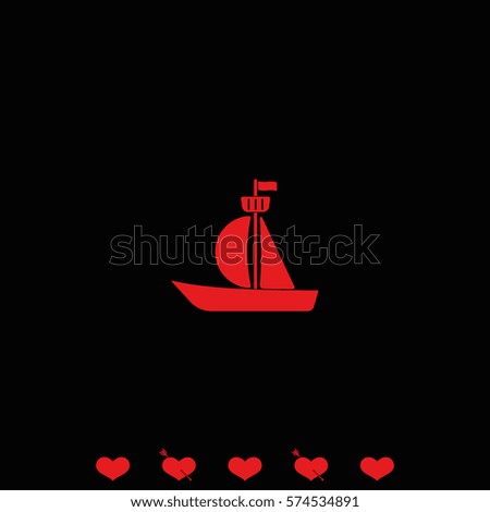 Sailfish boat icon.
