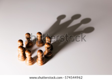 business leadership, teamwork power and confidence concept Royalty-Free Stock Photo #574544962