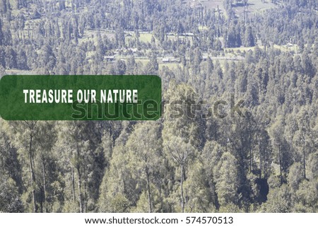 Landscape and environment nature conceptual words.
