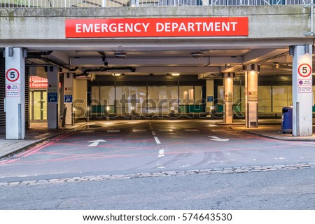 The ambulance entrance for the emergency and accident department