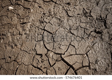 Drought, cracked ground background picture, climate change concept.