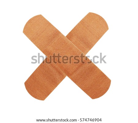 Medical patch isolated on white
