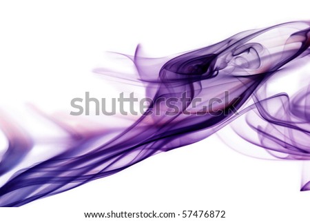 Purple smoke in white background