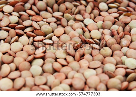 Eating lentil texture. Lentils pattern as background. 
Studio food photo texture photography.