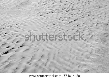 Black and White color (B&W). Natural texture and background of the desert. Sand patterns