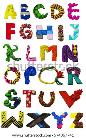Handmade plasticine alphabet 