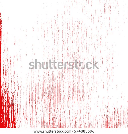 Distress shabby overlay red color texture. Thin stroke grunge background. Light aged design element. EPS10 vector.