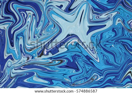 colorful patterned abstract art background, Blue tone.